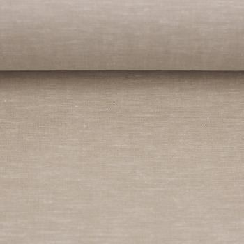 Preview: Baumwoll-Leinen Paul uni meliert Beige von Swafing